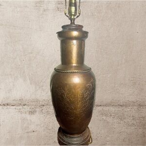 Unique Paul Hanson MCM Bronze Table Lamp 23.5”